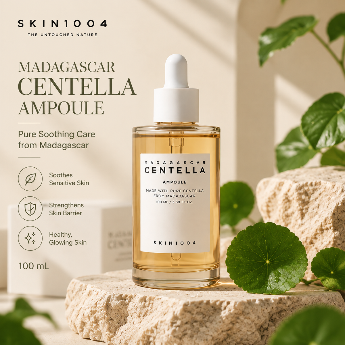 SKIN1004 Madagascar Centella Ampoule 100ml | Soothing & Hydrating Face Serum