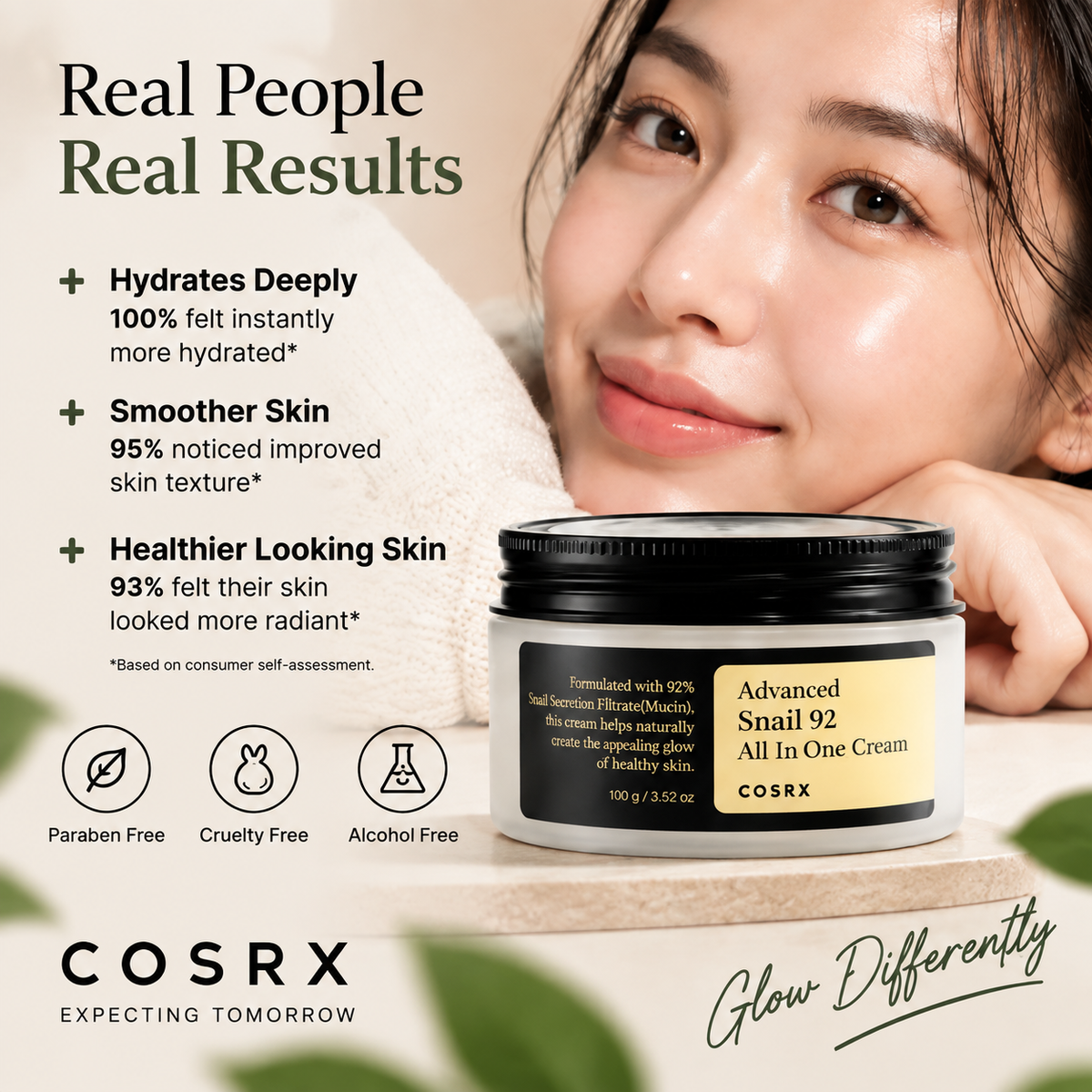 COSRX Advanced Snail 92 All In One Cream 100g | Hydrating & Repairing Snail Mucin Moisturizer