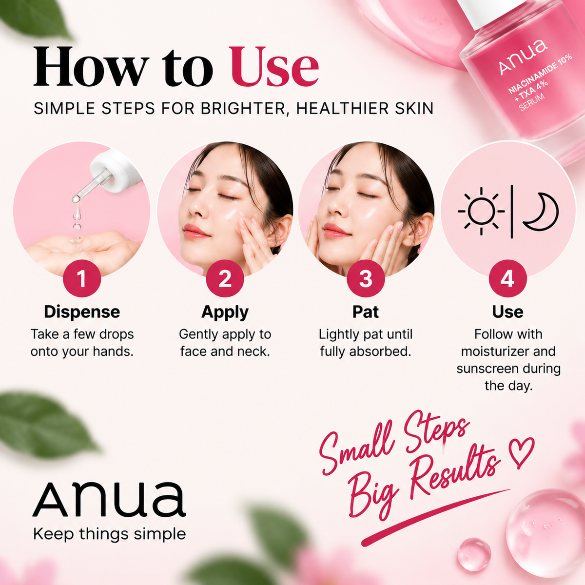 Anua Niacinamide 10% + TXA 4% Serum 30ml | Brightening & Dark Spot Correcting Korean Serum