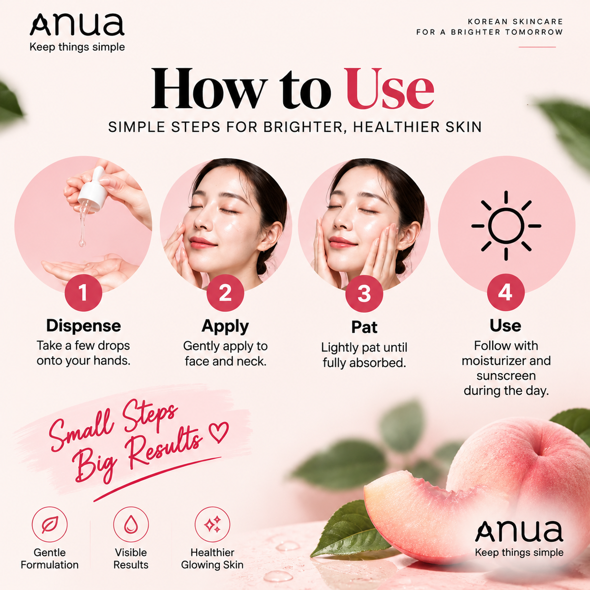 Anua Peach 70 Niacin Serum 30ml | Brightening & Hydrating Korean Face Serum