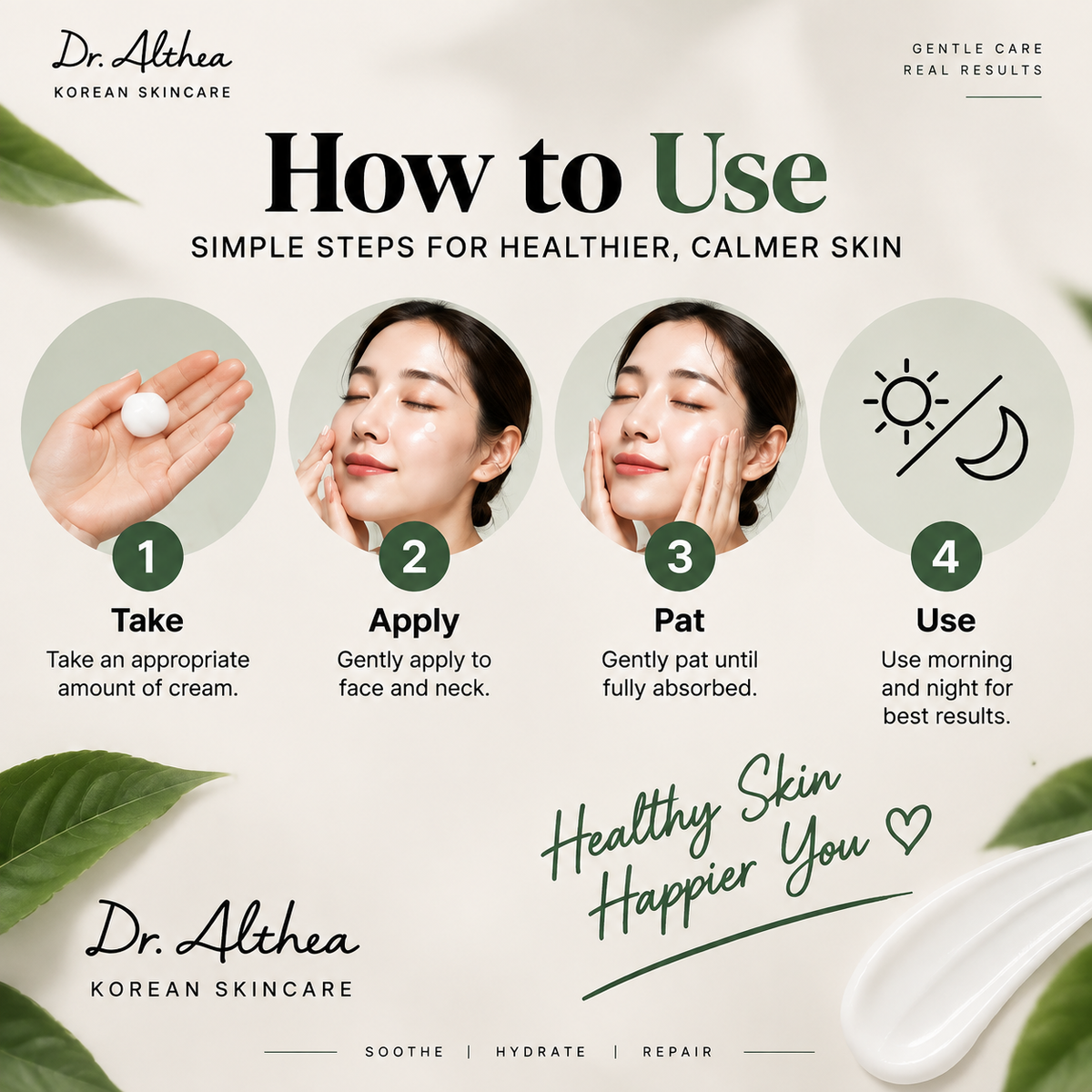 Dr. Althea 345 Relief Cream 50ml | Soothing & Hydrating Korean Barrier Repair Moisturizer