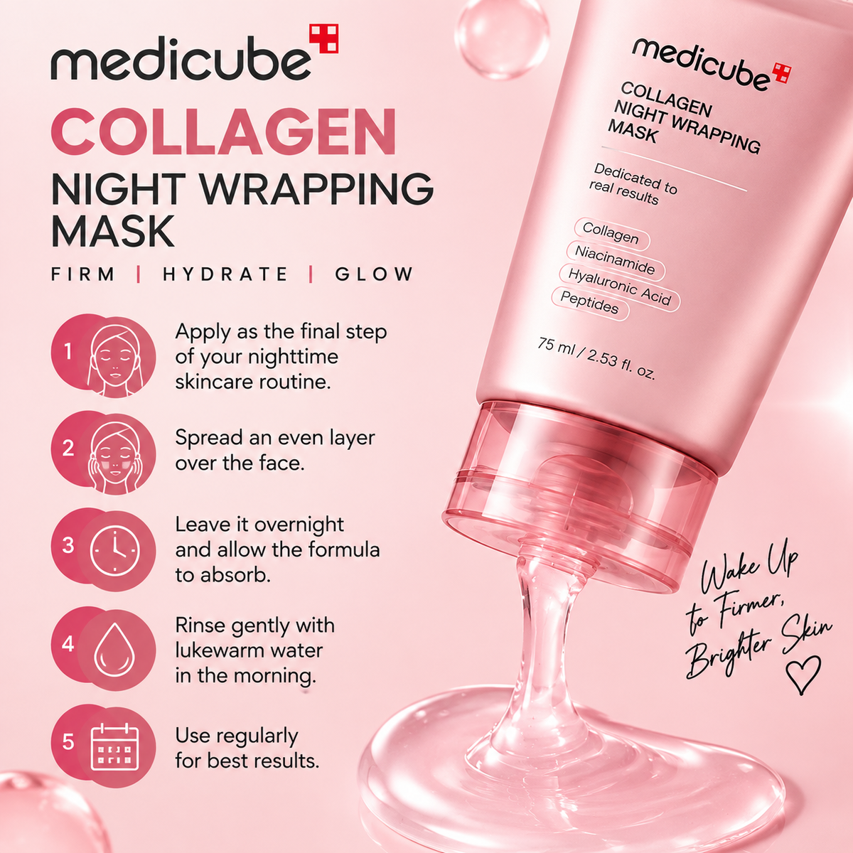 Medicube Collagen Night Wrapping Mask 75ml | Overnight Firming & Hydrating Sleeping Mask