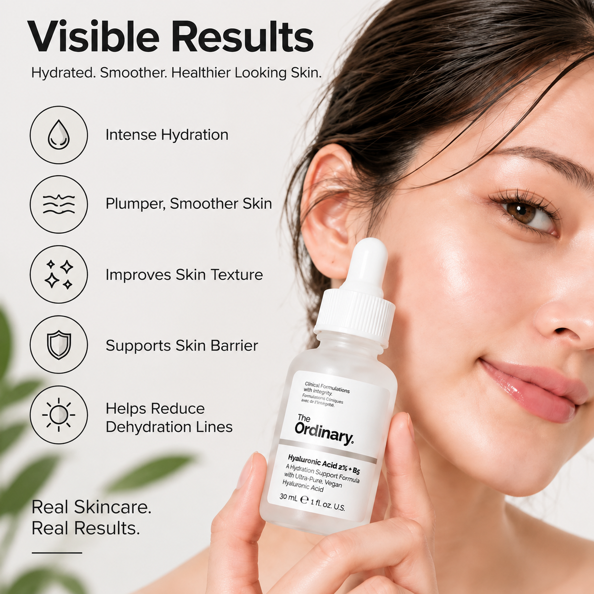 The Ordinary Hyaluronic Acid 2% + B5 Serum 30ml | Deep Hydration & Skin Barrier Support Serum