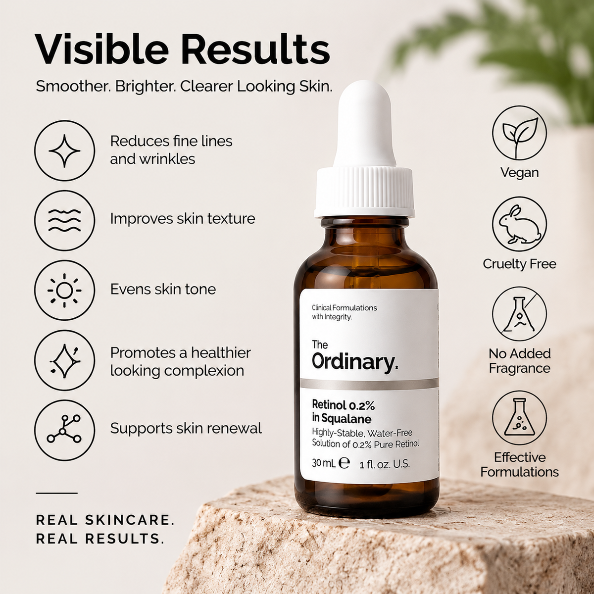 The Ordinary Retinol 0.2% in Squalane 30ml | Anti-Aging & Skin Renewal Serum