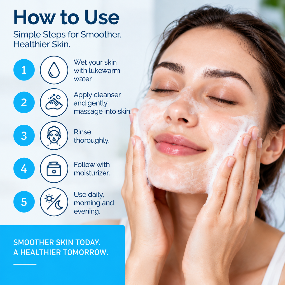 CeraVe SA Smoothing Cleanser 236ml | Salicylic Acid Exfoliating Cleanser for Smooth Skin