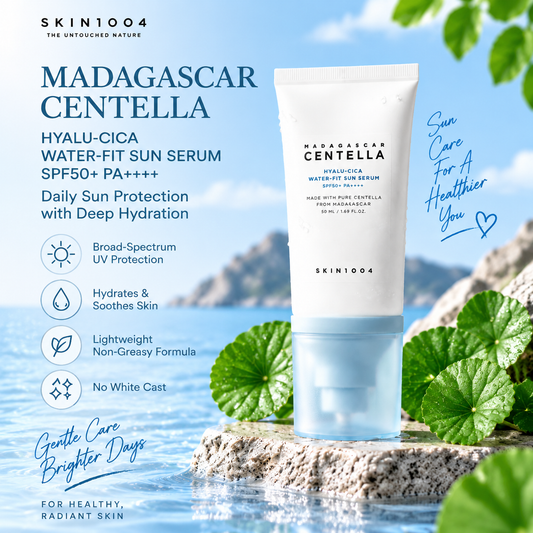 SKIN1004 Madagascar Centella Hyalu-Cica Water-Fit Sun Serum SPF50+ PA++++ 50ml | Hydrating Sunscreen Serum